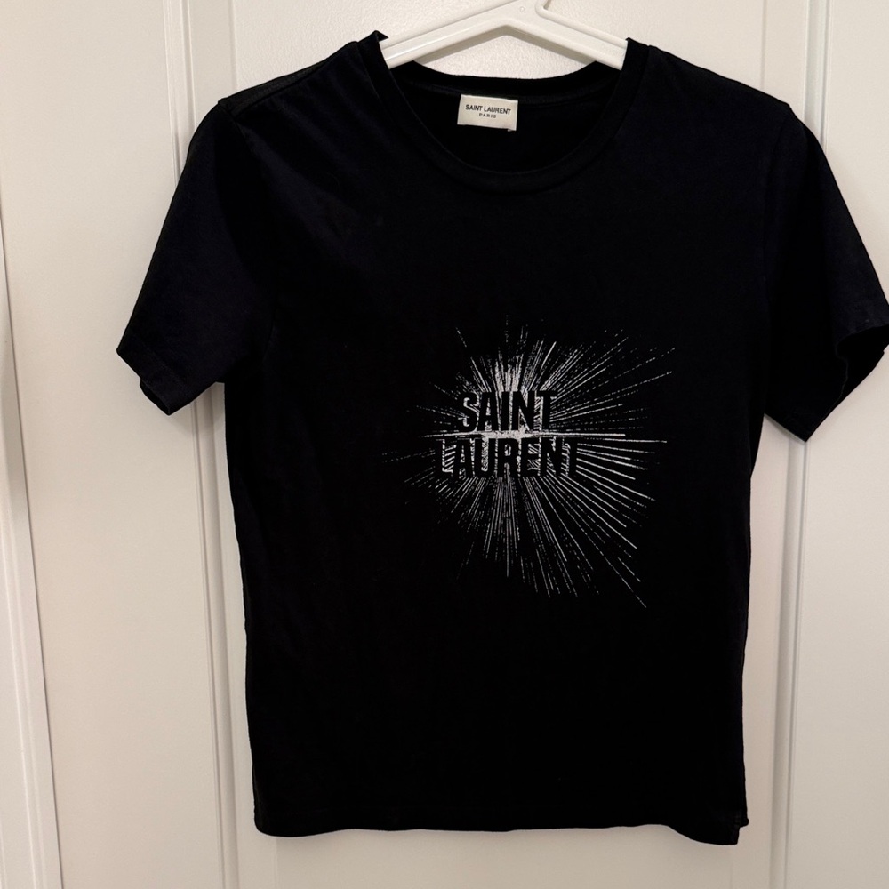 Saint Laurent Black Burst Graphic Tee